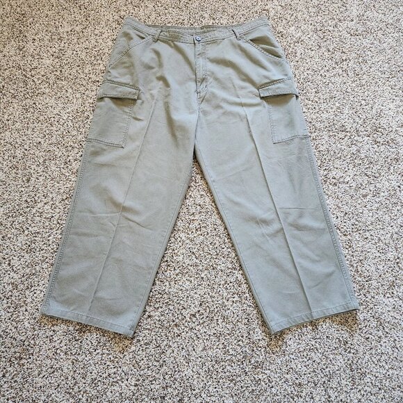 Vintage Polo Jeans Co Ralph Lauren Cargo Pants Mens 40X28 Gray Utility Y2K - Picture 1 of 6